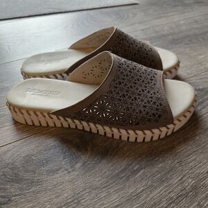 Ilse Jacobsen Brown Slide Sandals